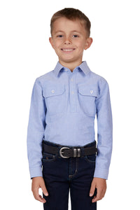 KIDS FRED 1/2 PLACKET LONG SLEEVE SHIRT