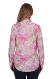 HARD SLOG WOMENS ETTA 1\2 PLACKT LONG SLEEVE SHIRT | PINK