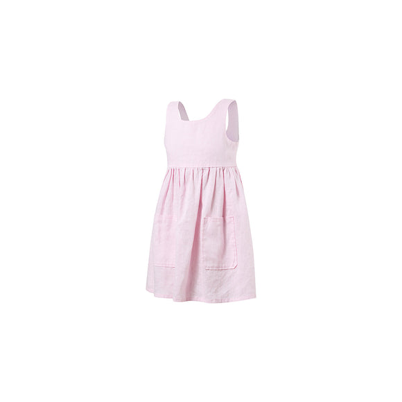 PILBARA GIRLS LINEN SUNDRESS | PINK