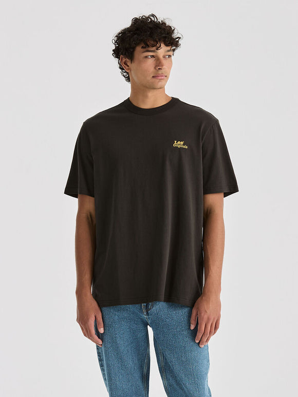 LEE ORIGINALS RELAXED TEE WORN BLACK