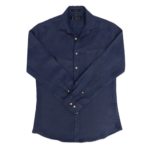 Ritemate Mens Pilbara Linen L/S Shirt NAVY