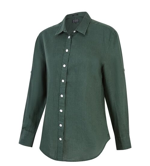 PILBARA WOMENS LINEN SHIRT | ALPINE