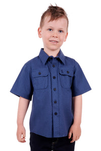 Thomas Cook Boys EDWARD  S/S Shirt |Denim/ Navy