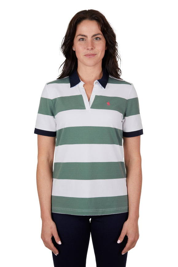 Thomas Cook Womens Bella S/S Polo (T4S2523056) Khaki/White