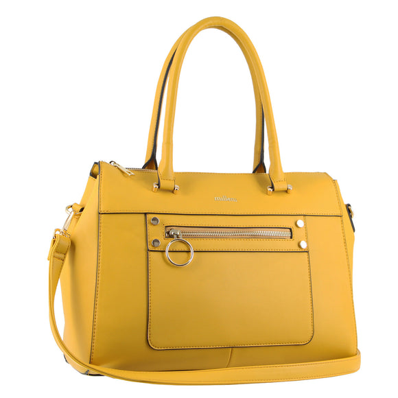 Milleni Ladies Fashion Tote Handbag in Yellow