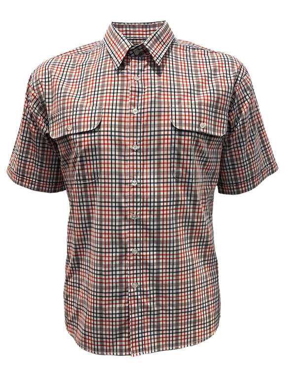 Medium Check S/S Shirt | Red