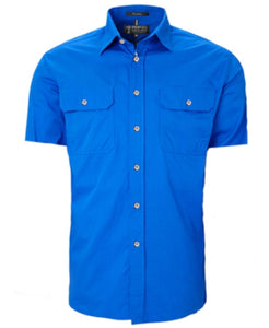 Pilbara Mens S/S SHIRT OPEN FRONT