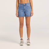 Girlfriend Slim Short | Focus Blue