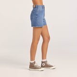 Girlfriend Slim Short | Focus Blue