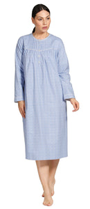 SPOT PLEATED NIGHTIE CHAMBRAY - SK611S