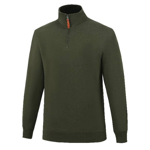 PILBARA MENS CLASSIC ZIPPER SWEAT MOSS