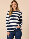 THREADZ FROM THE HEART TEE | NAVY/WHITE 49029