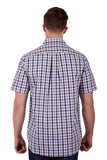 Mens Gorden S/S Shirt | Navy/Tan