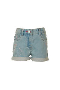 Girls Kit Denim Short | Light Indigo