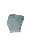 Girls Kit Denim Short | Light Indigo