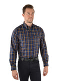 Mansfield Thermal Check Long Sleeve Shirt | Blue/Tan