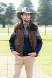 Bradman Faux Oilskin Vest | Rustic Mulch