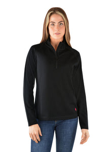 Zip Up Merino Long Sleeve Knit Skivvy | Black