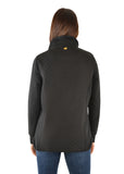 Quilted 1/4 Zip Rugby Jumper | Black