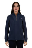 Womens Abby 1/4 Zip Rugby Jumper | Navy