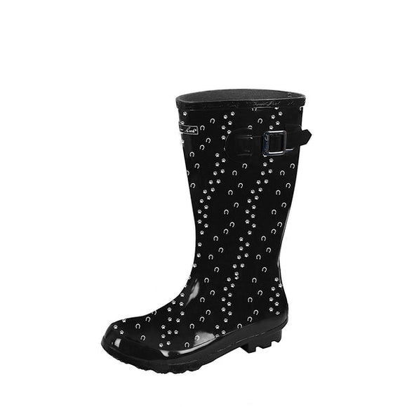 LADIES|Thomas Cook Deloraine Gumboot Black (Prints)