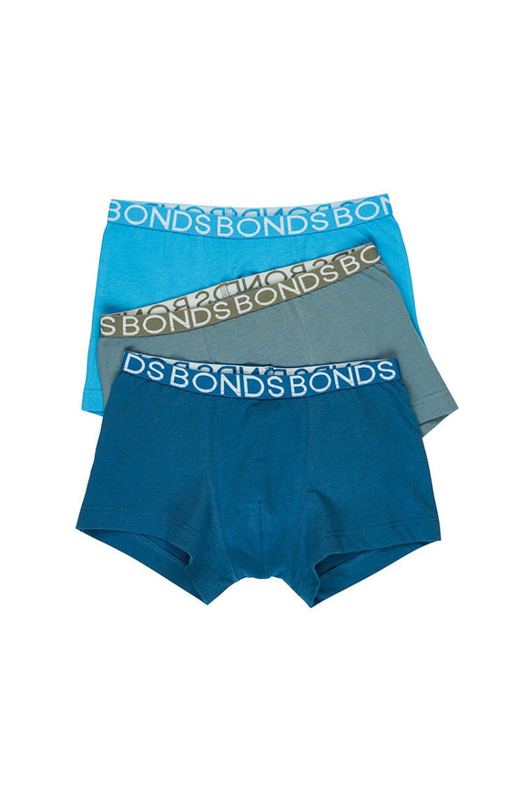 Bonds Boys Trunk 3 Pack | Blue Multi