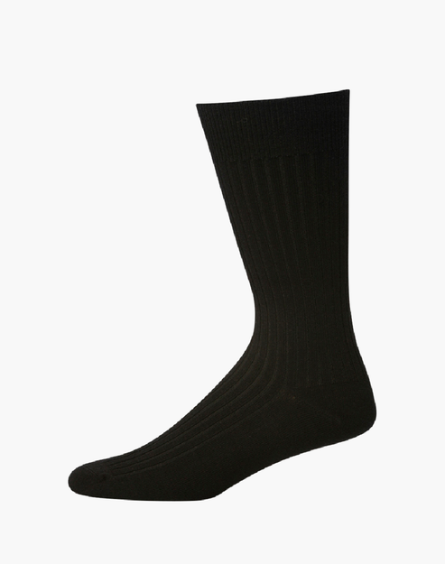 P/F Men's Non Tight Ribbed Merino Sock | Black