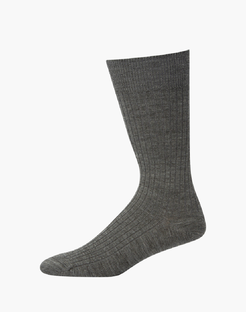P/F Men's Non Tight Ribbed Merino Sock|  Grey