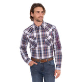 WRANGLER MENS SHAUN LOGO LONG SLEEVE SHIRT