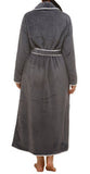 SATIN TRIM ROBE GUNMETAL - Y806