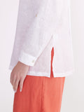 Relaxed Linen Ladies Shirt | White