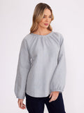 Yarra Trail Shot Linen Top