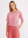 YARRA TRAIL Uneven Stripe Shirt - Desert Rose