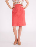 Yarra Trail Washed Utility Skirt - Desert Rose