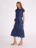 Yarra Trail Denim Button Dress | Dark Wash Denim