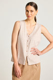 YARRA TRAIL Dahlia Tank | TOFFEE STRIPE