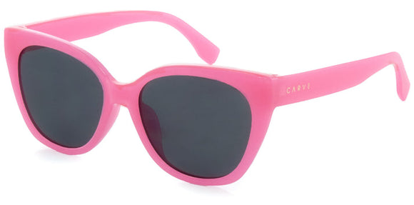 Kids Carve Uma Sunglasses | Gloss Flamingo Pink Frame and Grey Lens