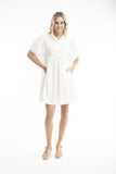 ORIENTIQUE-BUBBLE SLEEVE DRESS