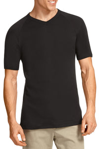 Bonds Men's V-Neck Raglan Tee 2 Pack - Black - Black