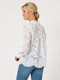 Limani Embroidery Shirt | White