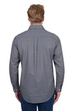 HARD SLOG MENS THOMAS 1\2 PLACKT LONG SLEEVE SHIRT | NAVY\TAN