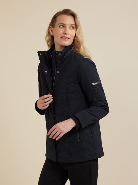 Yarra Trail Quilted Parka | Black