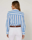 PILBARA WOMENS JACQUELIN CLASSIC COTTON SHIRT | BLUE-WHITE
