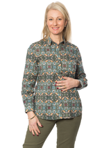 PURE COTTON LONG SLEEVE BIRD PRINT SHIRT #3730 BIRD