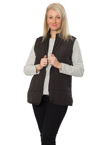 Quilted Vest with Detail Stitching | Black