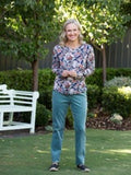 TWO WAY STRETCH CORD PULL ON PANT WITH PATCH POCKETS #6007 Sea Mist