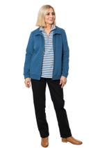 POLAR FLEECE ZIP FRONT JACKET #8910 - BLUE