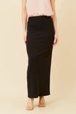 Solid Maxi Skirt | Black