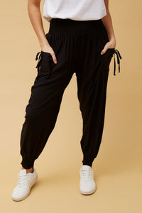 Solid Harem Pants | Black