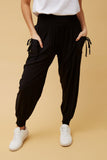 Solid Harem Pants | Black